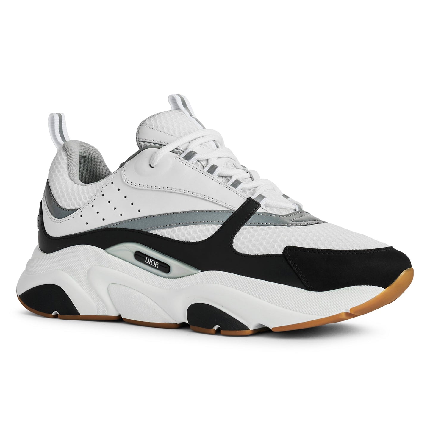 B22 Black White Silver Trainer